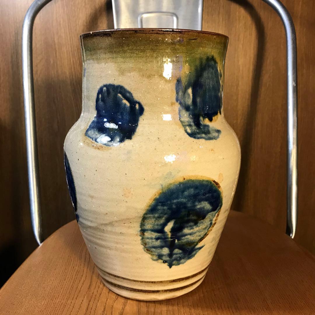 壷屋焼　北窯　やちむん　山田真萬　読谷山焼　花瓶　壷　沖縄　伝統工芸