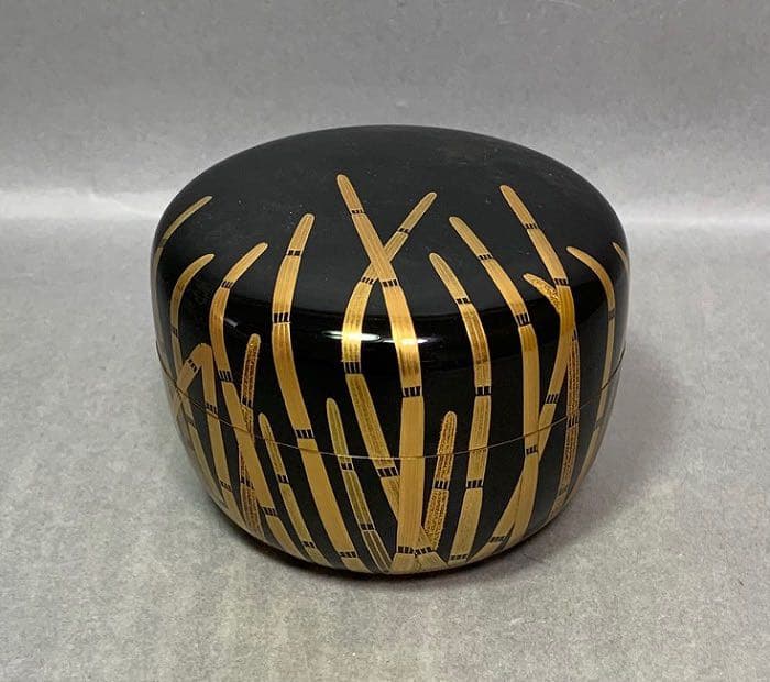 内銀木賊蒔絵平棗　呉藤穣太郎　茶道具