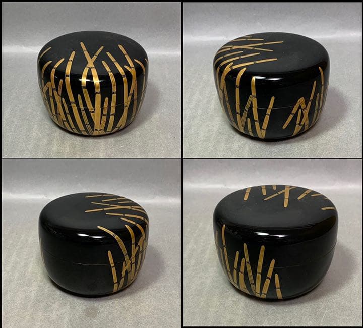 内銀木賊蒔絵平棗　呉藤穣太郎　茶道具