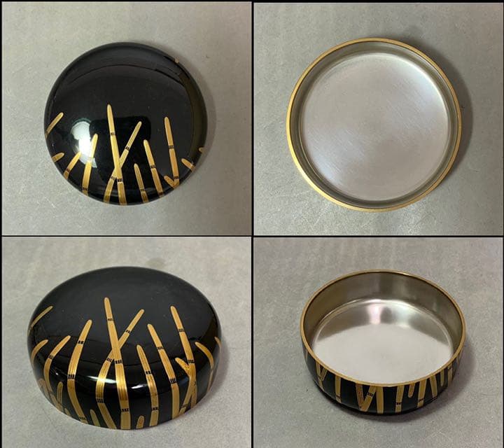 内銀木賊蒔絵平棗　呉藤穣太郎　茶道具