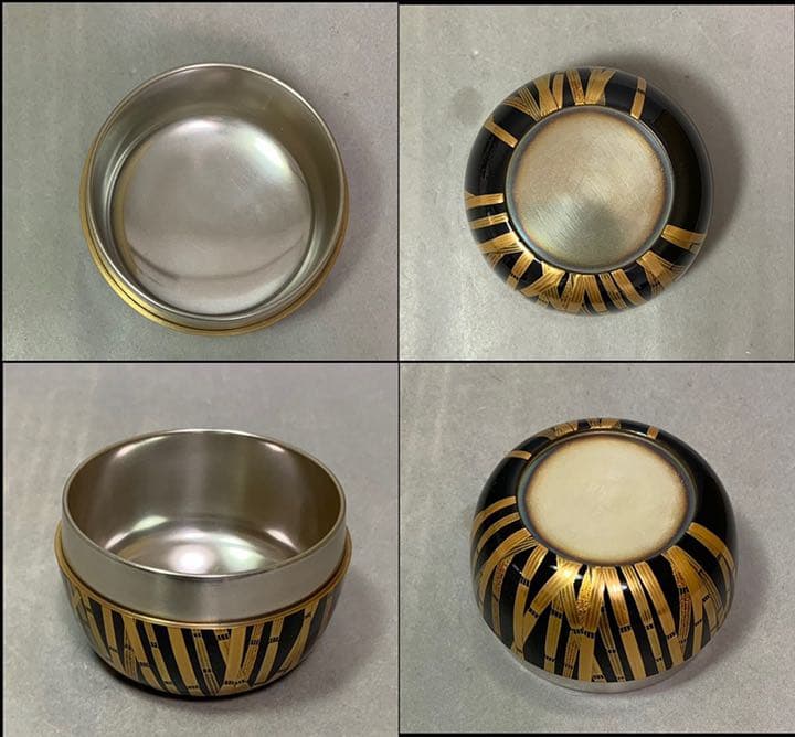 内銀木賊蒔絵平棗　呉藤穣太郎　茶道具