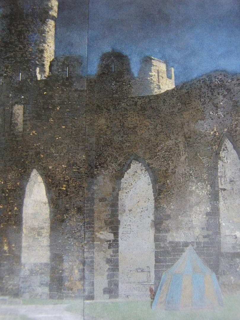 清水由朗、「望楼」、希少画集・額装画、日本製・新品額縁にて額装致します、状態良好