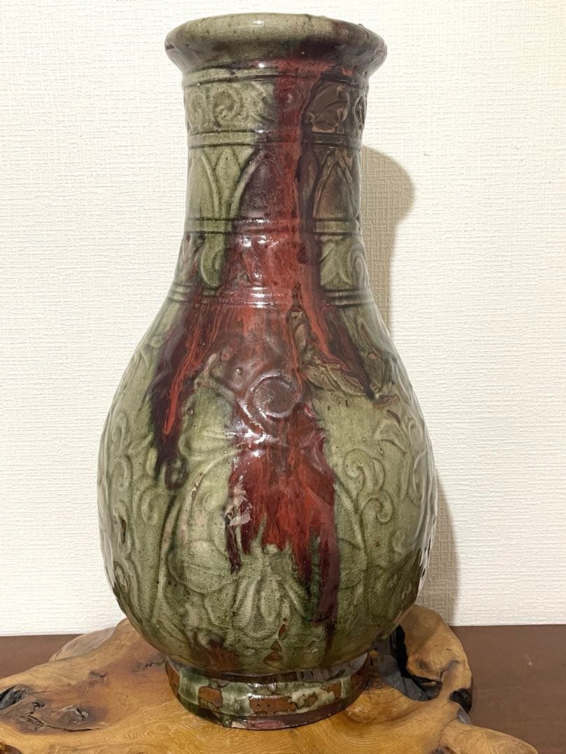 やちむん 琉球焼 壷屋焼 花瓶 花入れ 沖縄 焼き物 高さ44cm