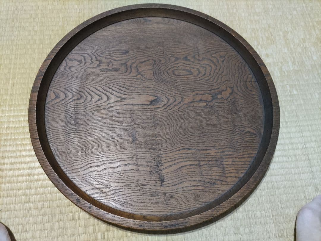 時代！　木地盆　大盆（57ｃｍ）　栓の木　酒器使いに