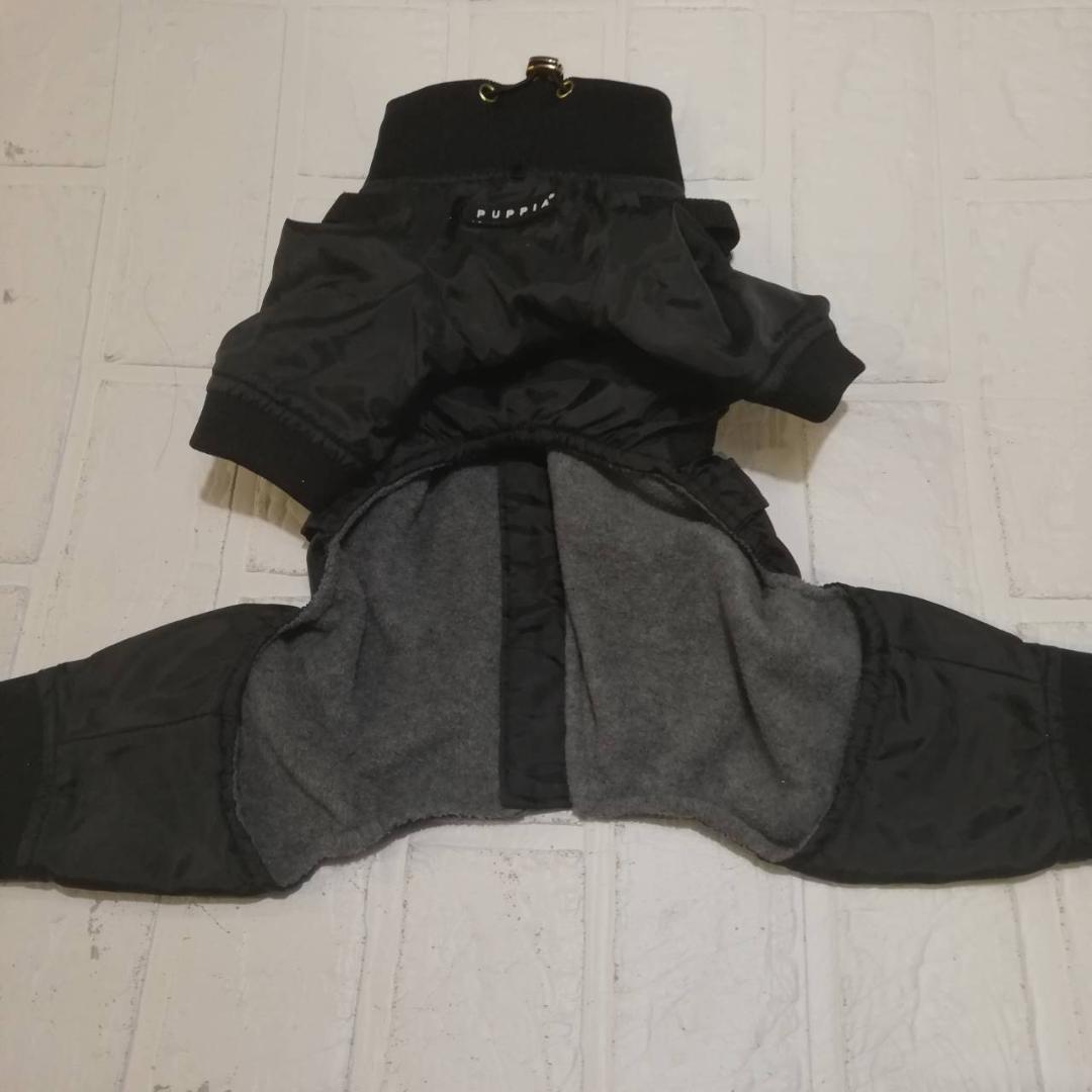 PUPPIA ハーネス一体型 背中開き 防寒 ジャンプスーツ 裏地フリースM