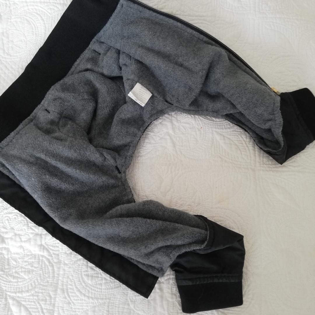 PUPPIA ハーネス一体型 背中開き 防寒 ジャンプスーツ 裏地フリースM