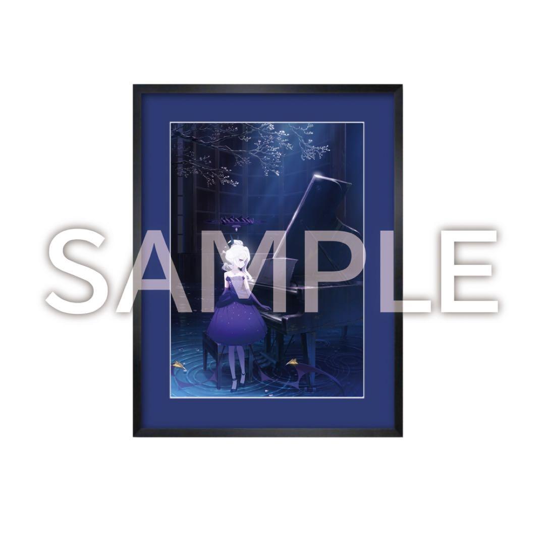 額装イラスト「陽ひらく彼女たちの小夜曲」(オーロラ加工)