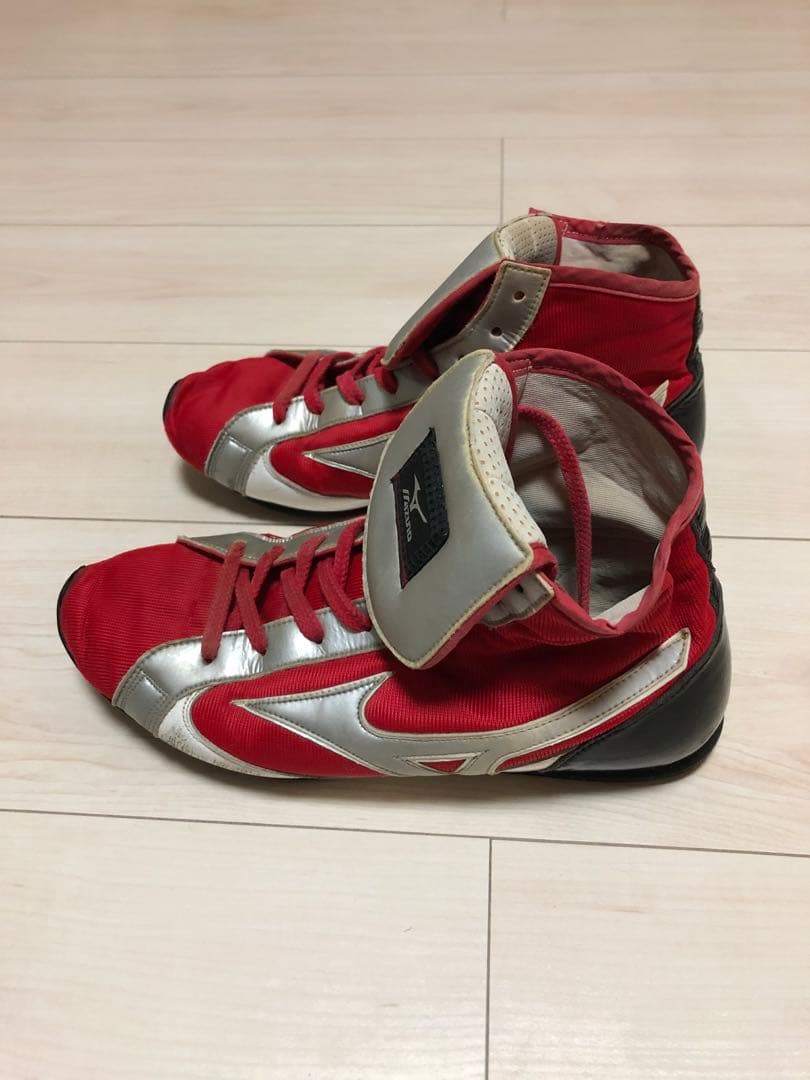 Mizuno ボクシングシューズ レッド ローカット 25.5㎝