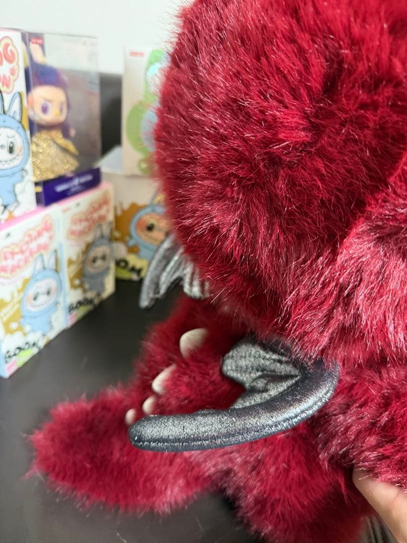 超特大60cmローズレッド天使ジモモ 羽付き ネックレス付き｜スペシャルオーダー