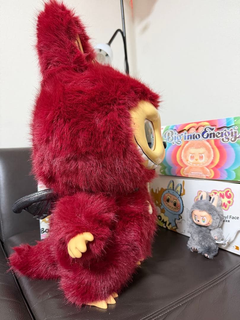 超特大60cmローズレッド天使ジモモ 羽付き ネックレス付き｜スペシャルオーダー