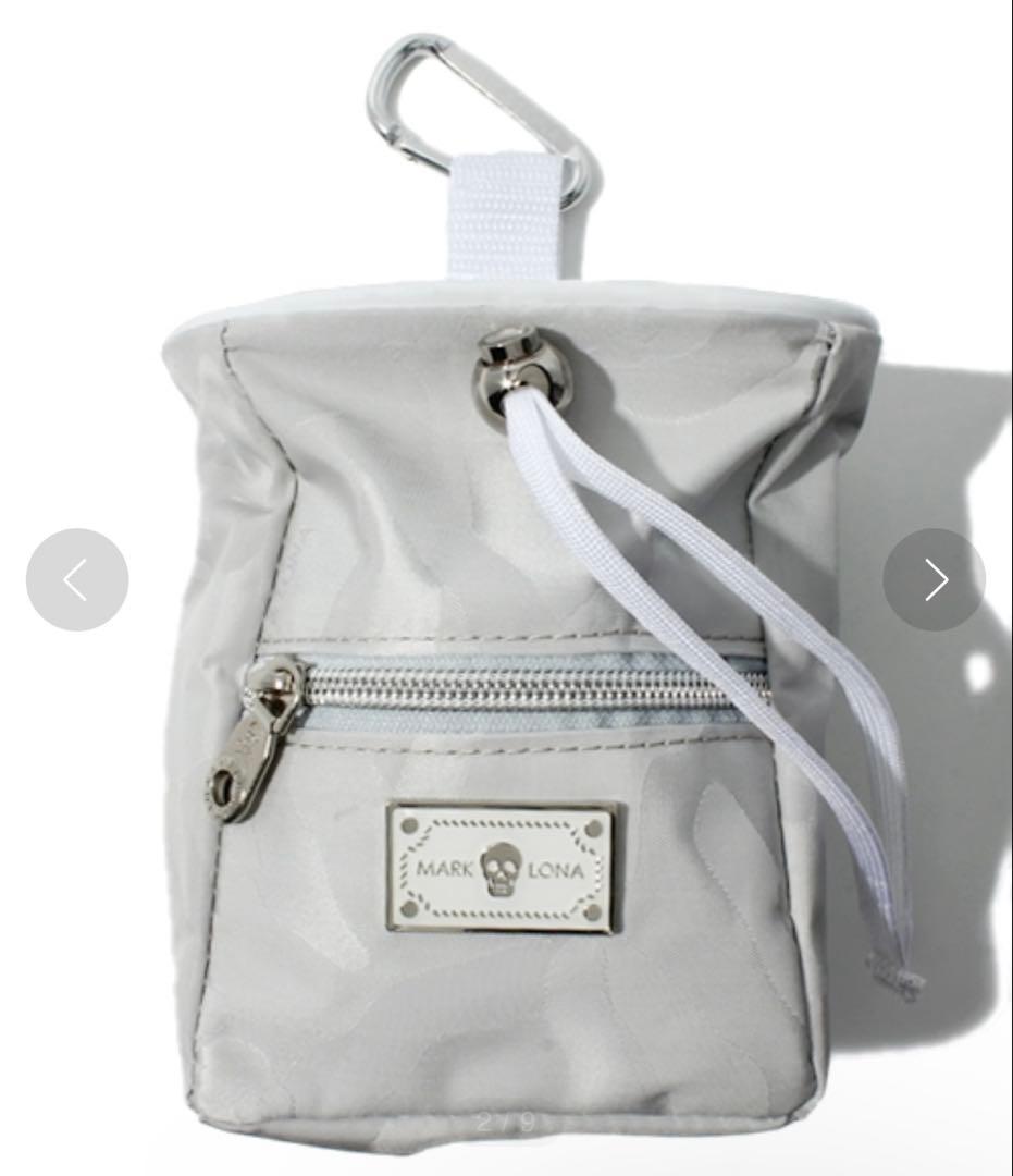 MARK&LONAマークアンドロナ ボールポーチ　小物入　ホワイトカモ