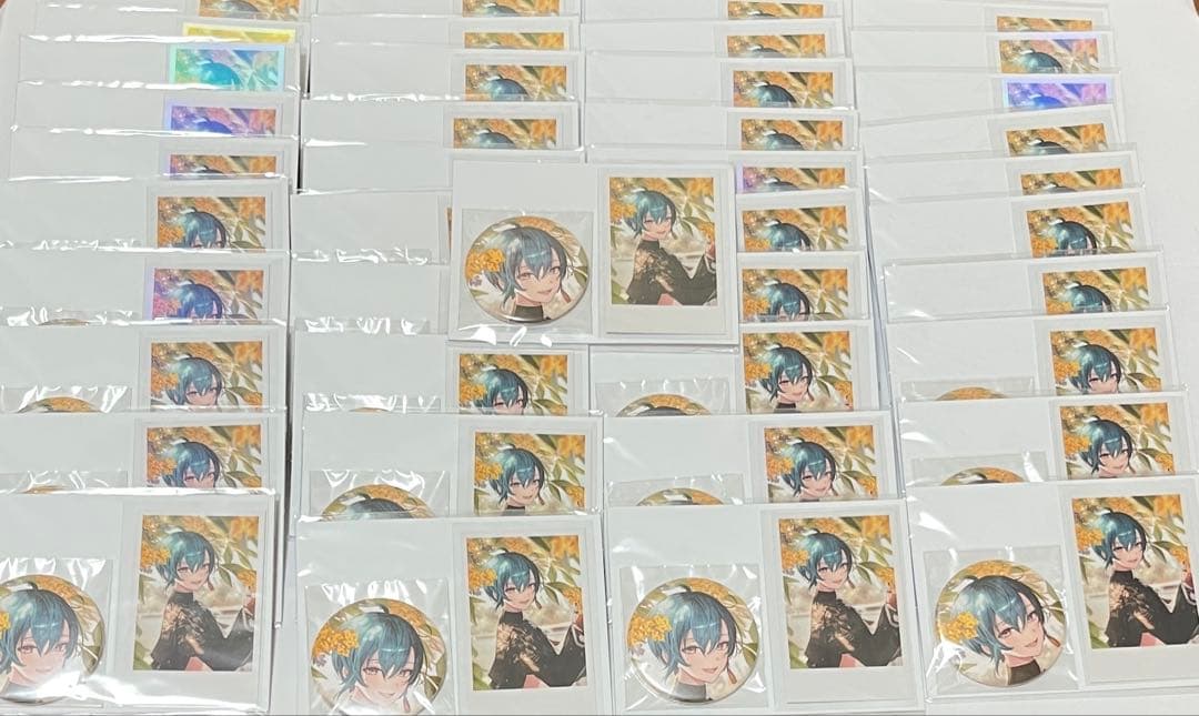 にじさんじ　緑仙　誕生日グッズ&ボイス　2025 缶バッジ＆チェキ風カード