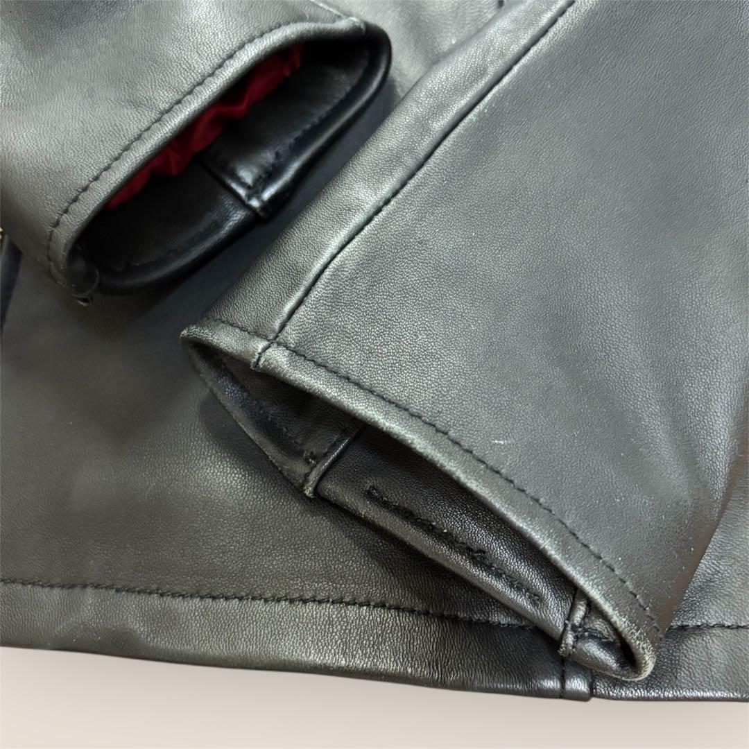 即日発送⭐️美品ユニオンステーションメンズビギ 羊革 ラムライダースジャケット L