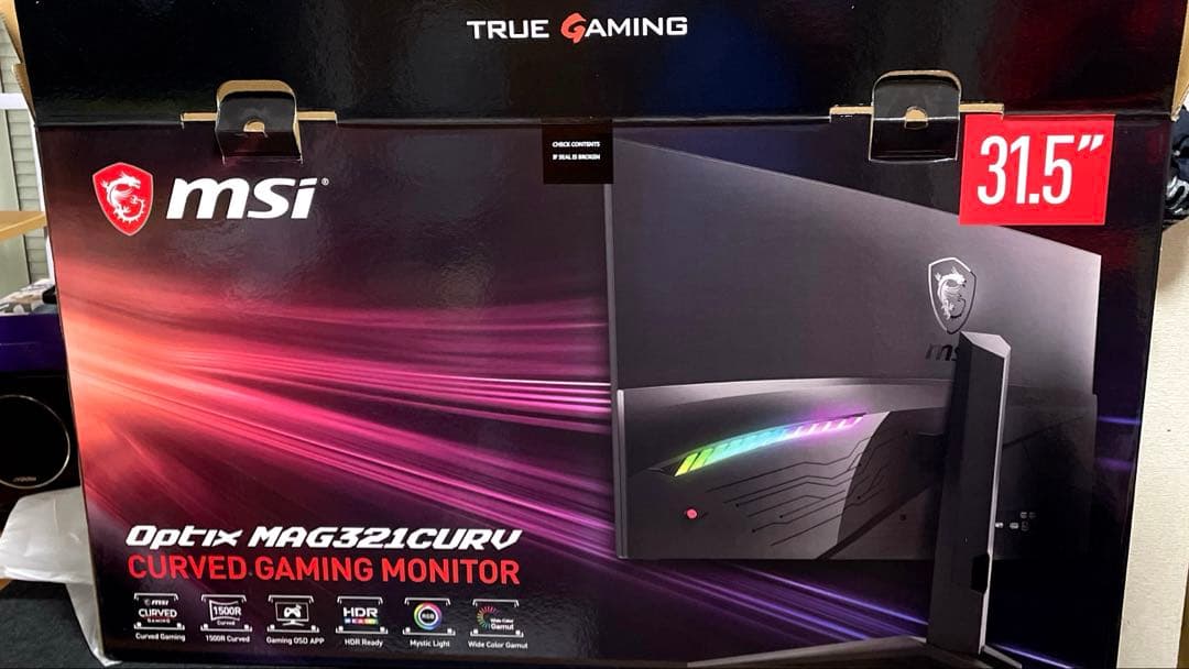 msi optix MAG321CURV 4k湾曲モニター