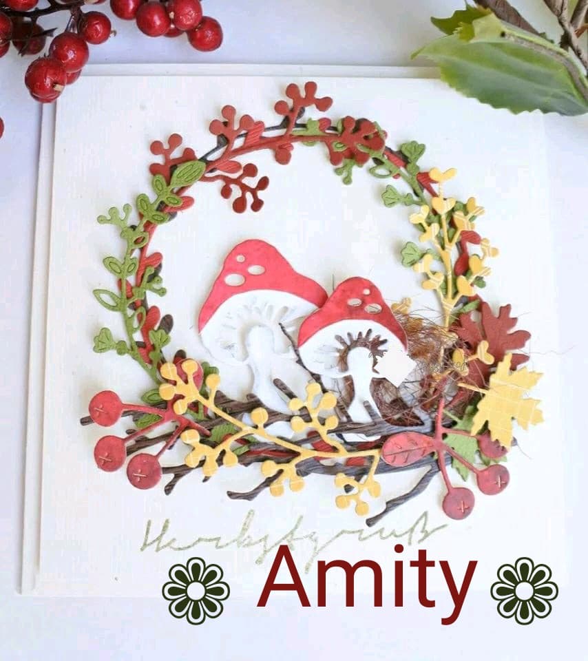 新品　秋のきのこ、カッティングダイ