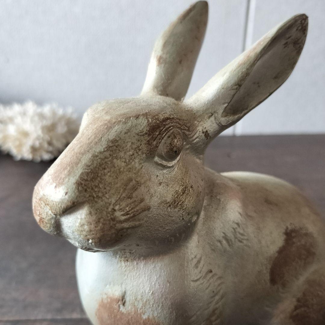 鉄のうさぎ　ラビット　rabbit　置物　アンティーク　金属　インテリア