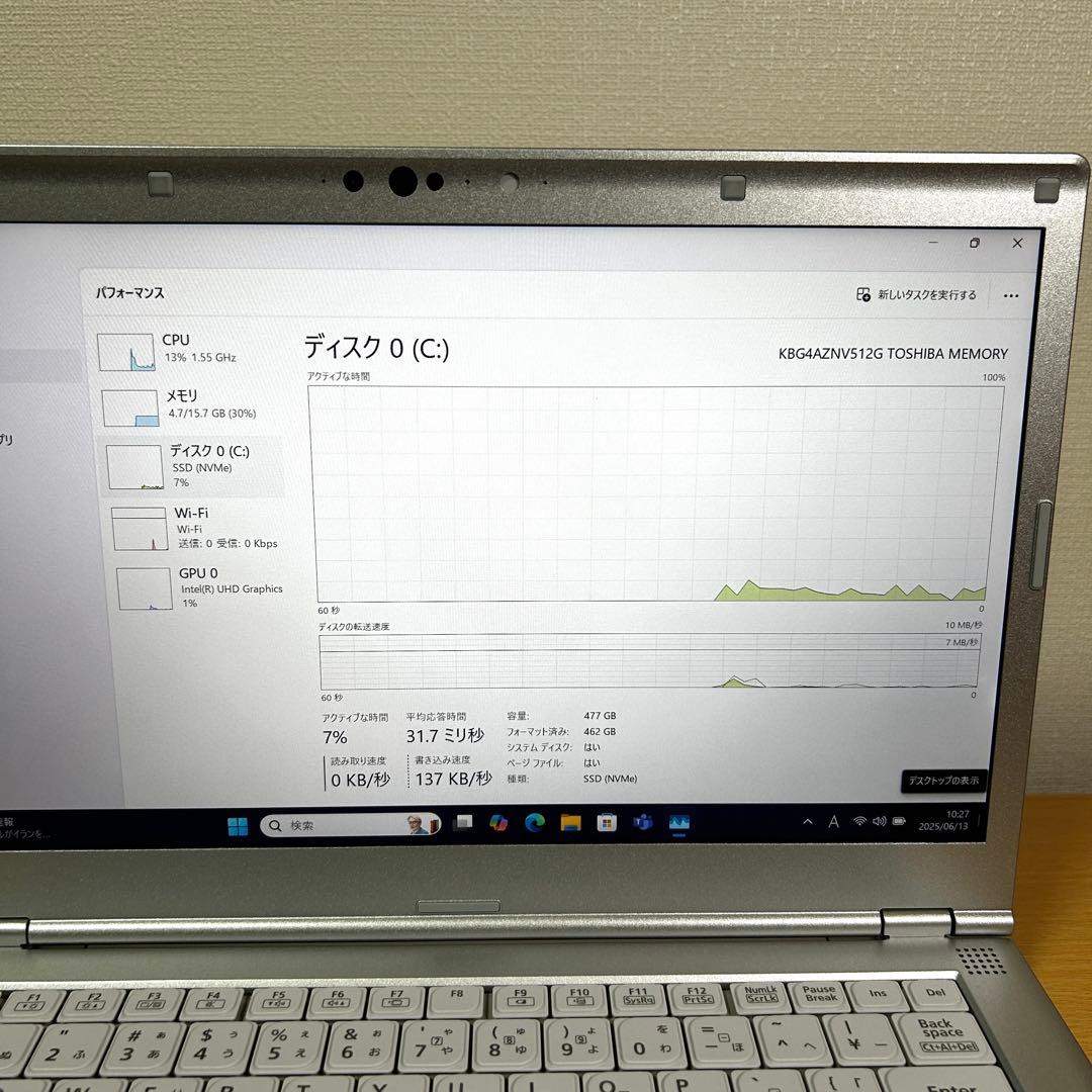 Windowsノート本体 Panasonic Let's note LV9 i7 512GB 16GB
