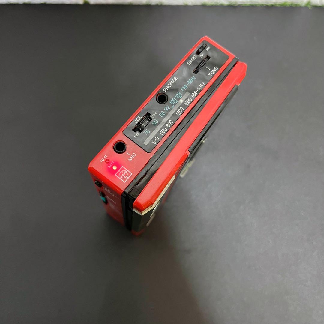 昭和レトロ 入手困難 ナショナル RX-S41 レッド カセットレコーダー 現状