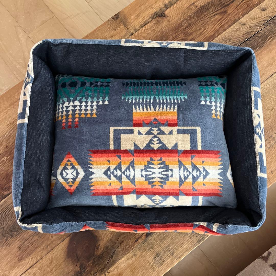 ペットベッド　ハンドメイド465 ペンドルトンリメイク　猫ベッド　犬ベッド