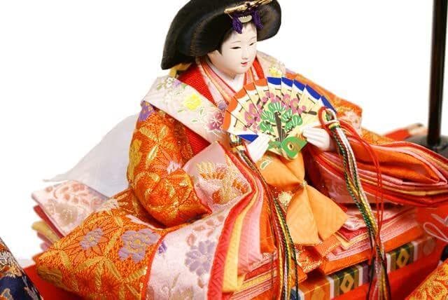 【久月】雛人形 七人揃 「よろこび雛」オルゴール付き ケース入り