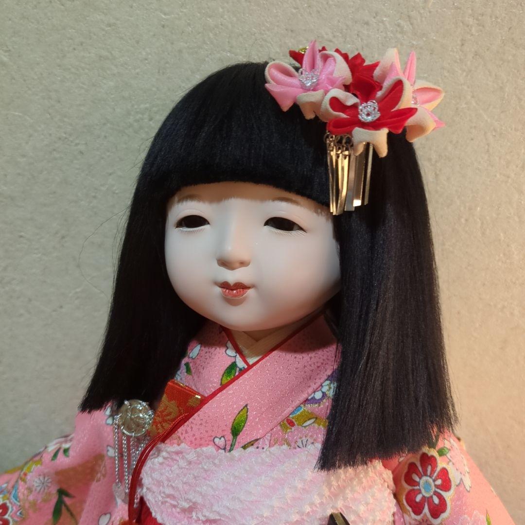 ●プレゼントい〜っぱい‼●新品未使用　味岡映水作　市松人形12号女の子正絹京友禅