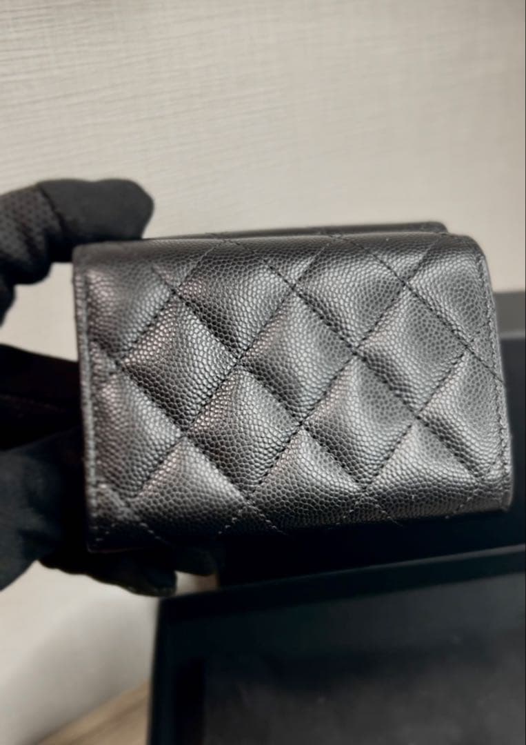CHANEL 25AW スモールウォレット ブラック