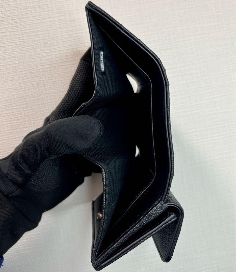 CHANEL 25AW スモールウォレット ブラック