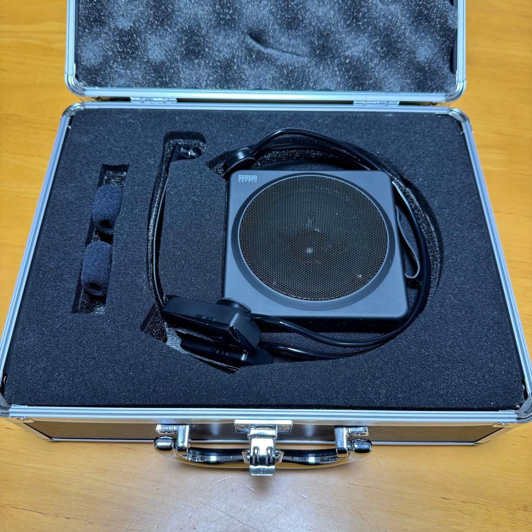 【ワイヤレスポータブル拡声器】別売ヘッドセットマイク付き MM-SPAMP15