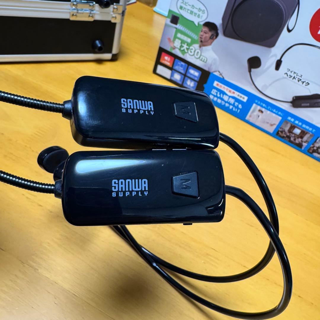 【ワイヤレスポータブル拡声器】別売ヘッドセットマイク付き MM-SPAMP15