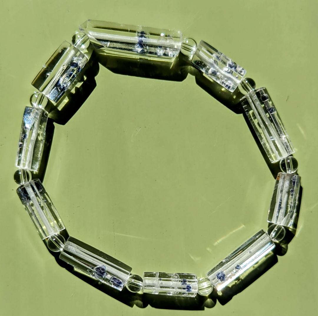 【極微、激レア】フローライトインクオーツ ブレスレット