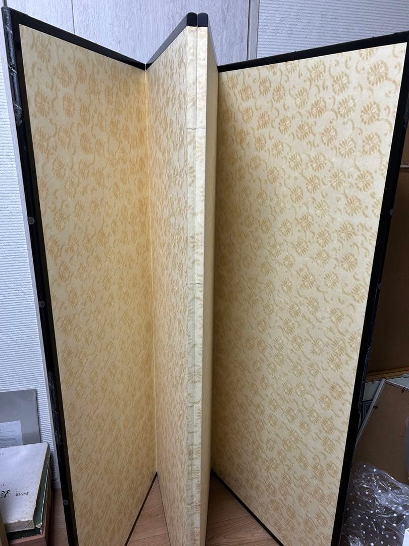 茶道具 水屋屏風 屏風 4枚折 間仕切