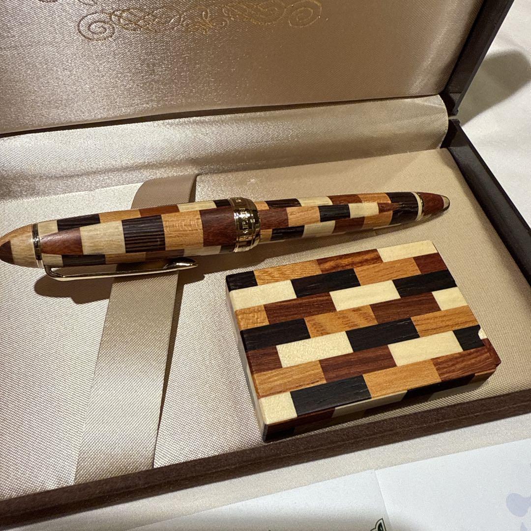 SAILOR セーラー万年筆 寄木細工 中字 14K