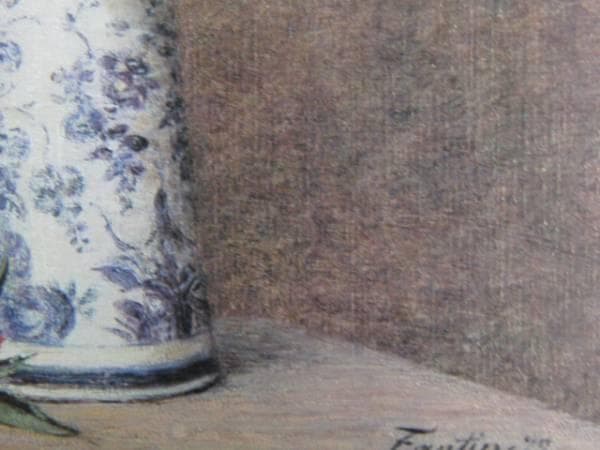 アンリ・ファンタン－ラトゥール、キクの花、希少な額装用画集より、新品高級額装付