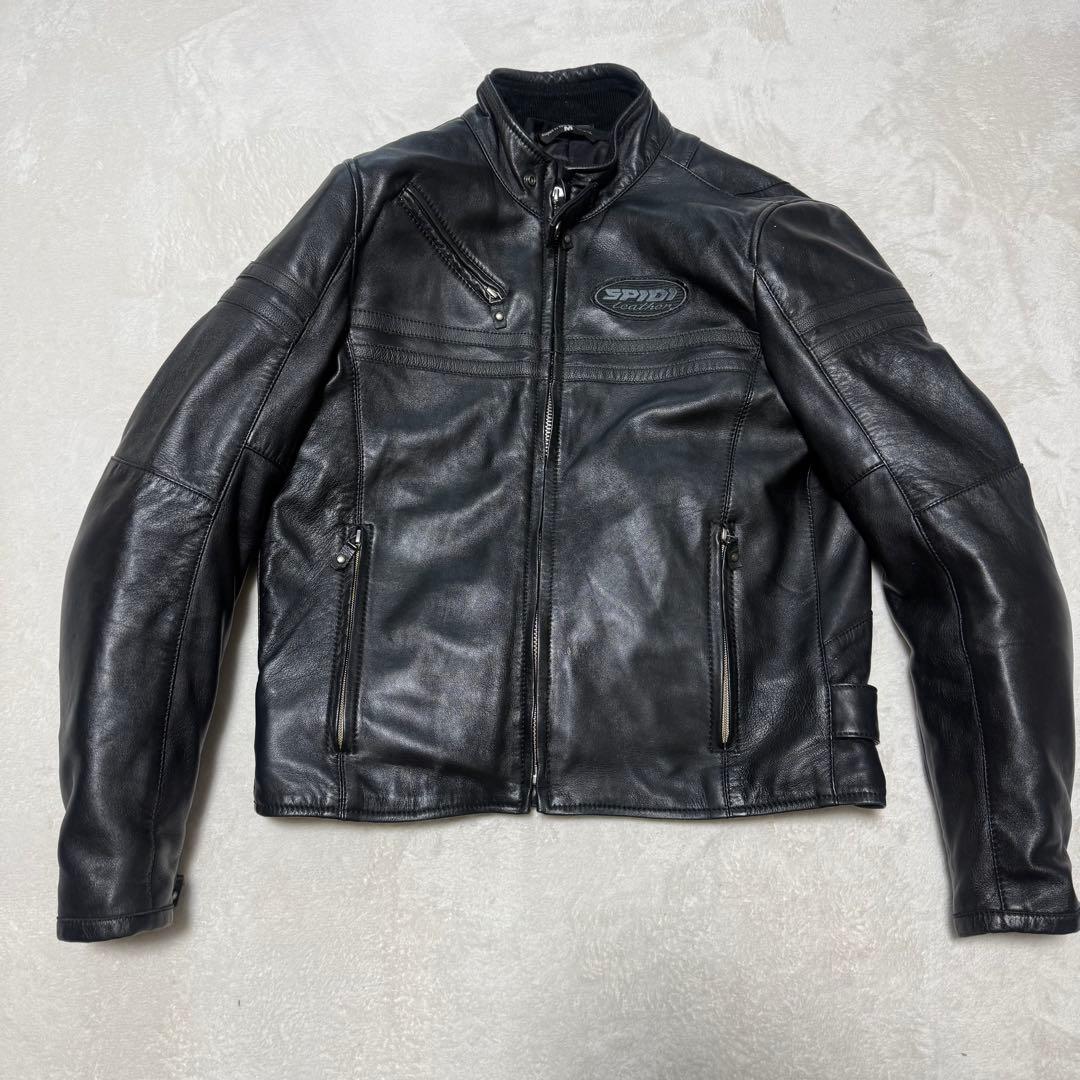 美品　SPIDI レザージャケット ライダース ブラック 黒 M