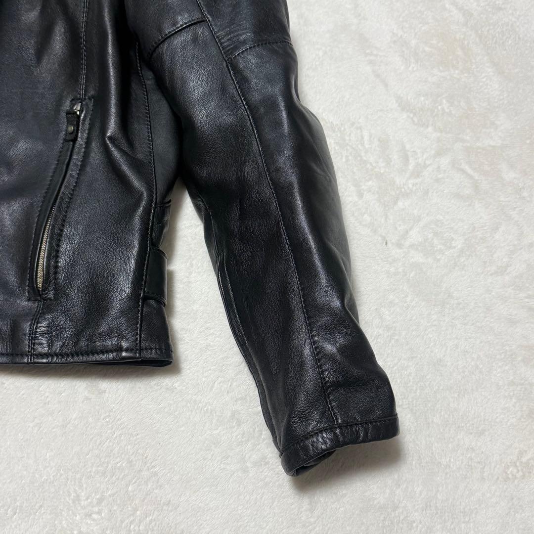 美品　SPIDI レザージャケット ライダース ブラック 黒 M