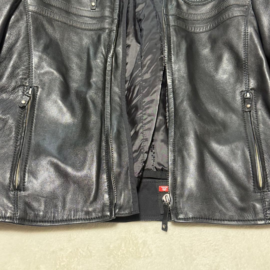 美品　SPIDI レザージャケット ライダース ブラック 黒 M