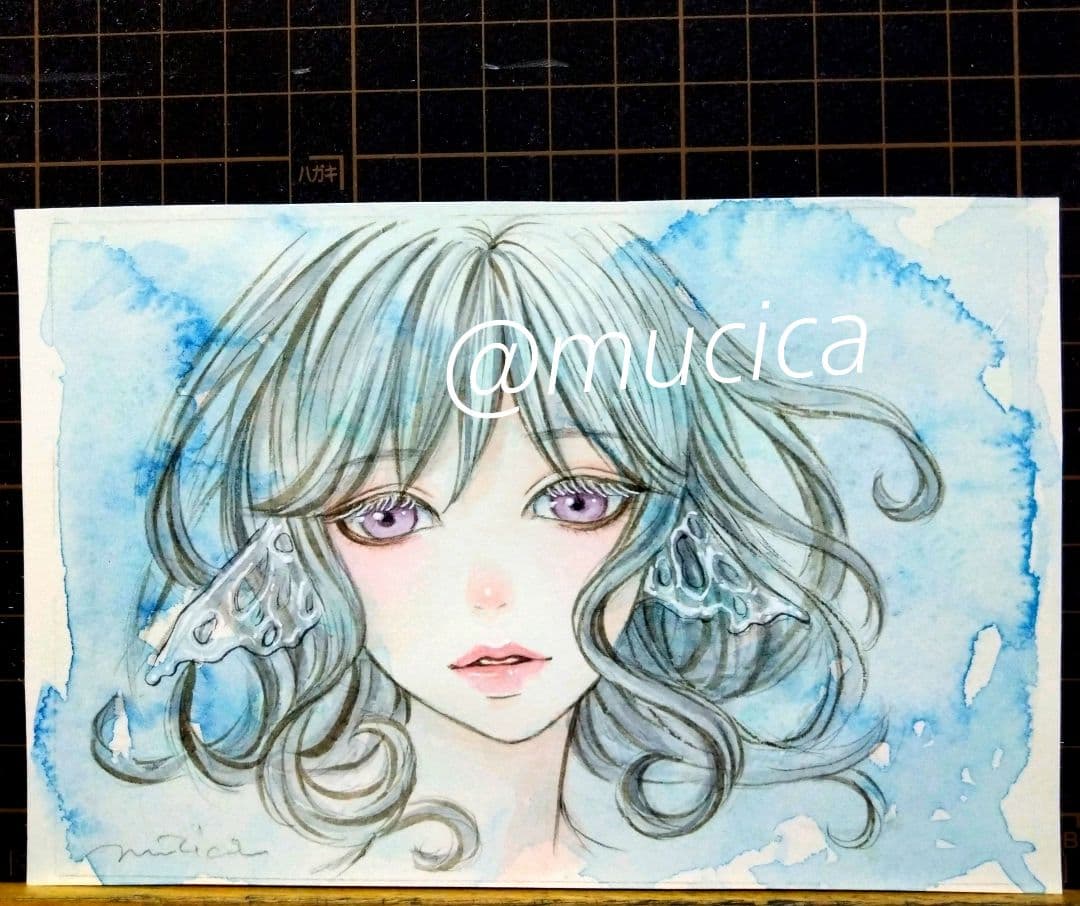 専用　手描きイラスト《water Fairy》オリジナル　水彩画オリジナル