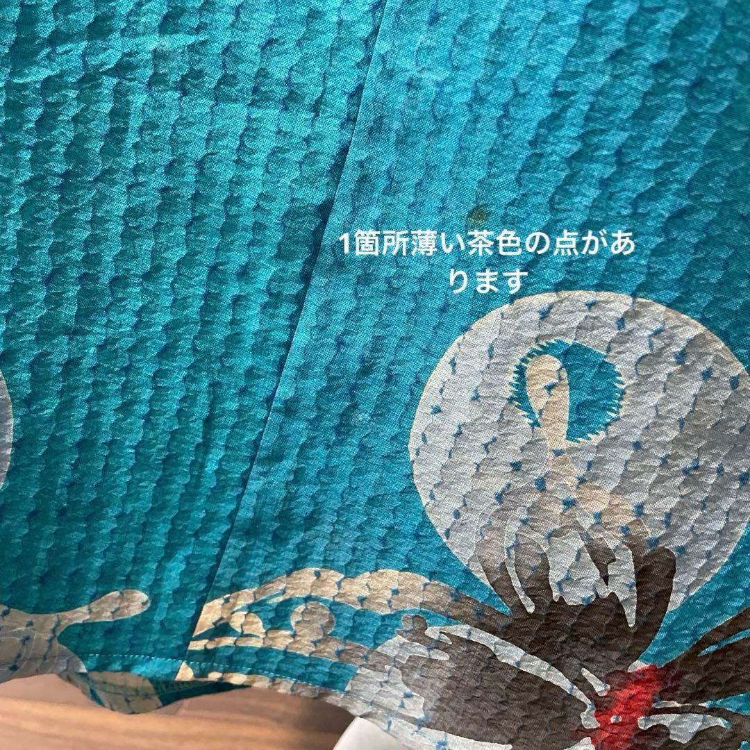 着物ワンピースAラインマキシ丈【127】浴衣反物M〜L