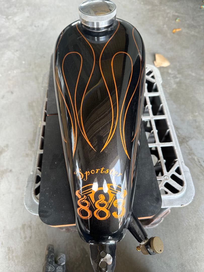 スポーツスタータンク 黒オレンジフレイム