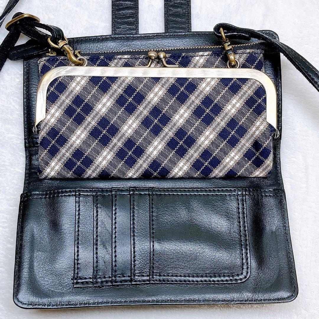 ✨美品✨バーバリーブルーレーベル ショルダーウォレット チェック ホースロゴ