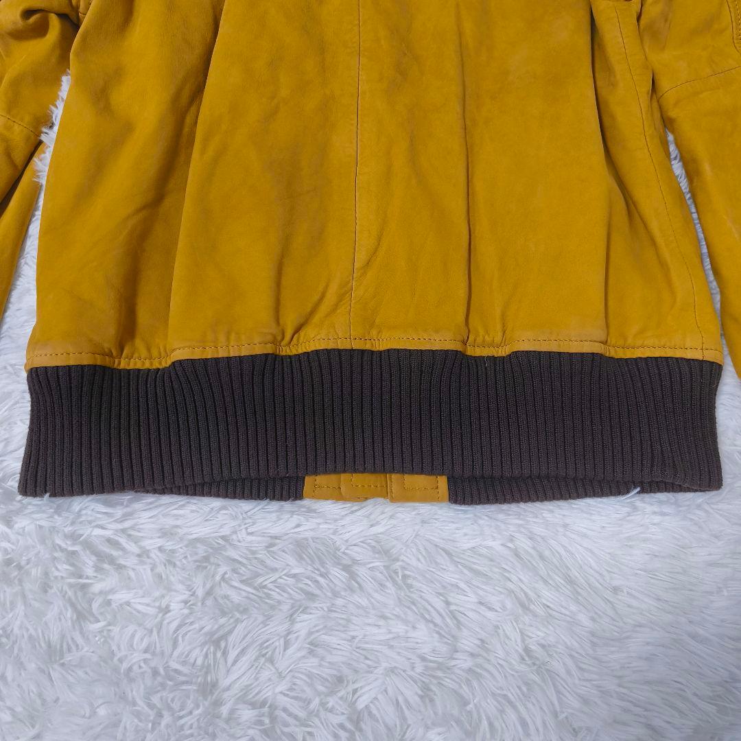 美品 Timberland レザー ブルゾン ジャケット マスタード M