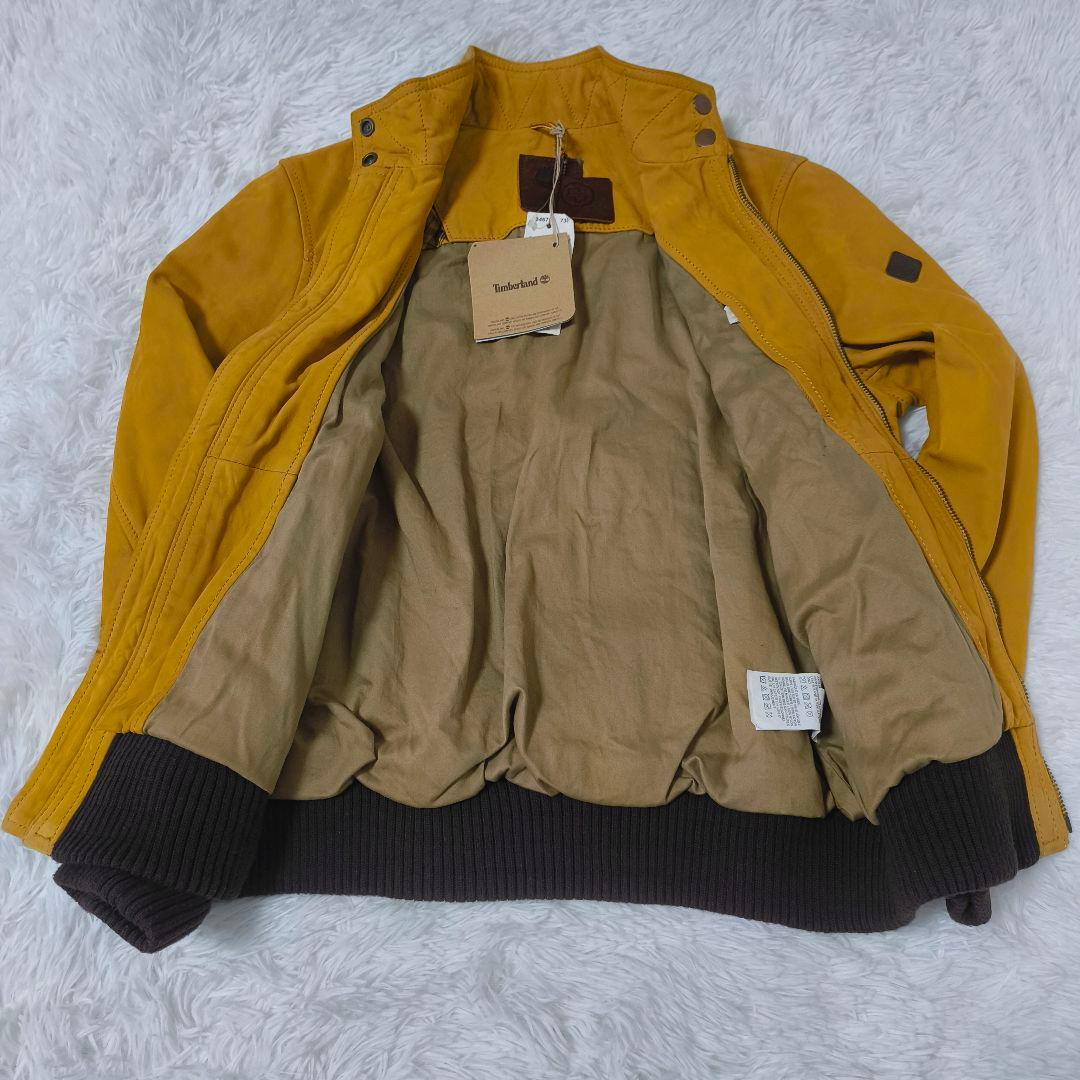 美品 Timberland レザー ブルゾン ジャケット マスタード M