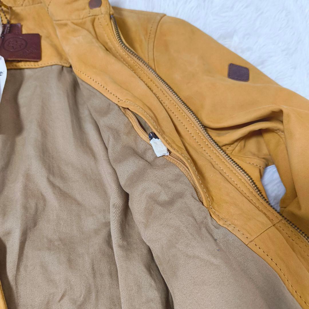美品 Timberland レザー ブルゾン ジャケット マスタード M
