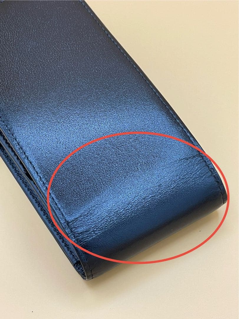 モンブラン MONTBLANC　3本差しレザーペンケース（ブラック）