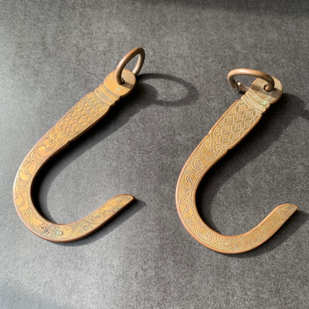 アンティーク 金工 金具 吊り金具 七宝つなぎ