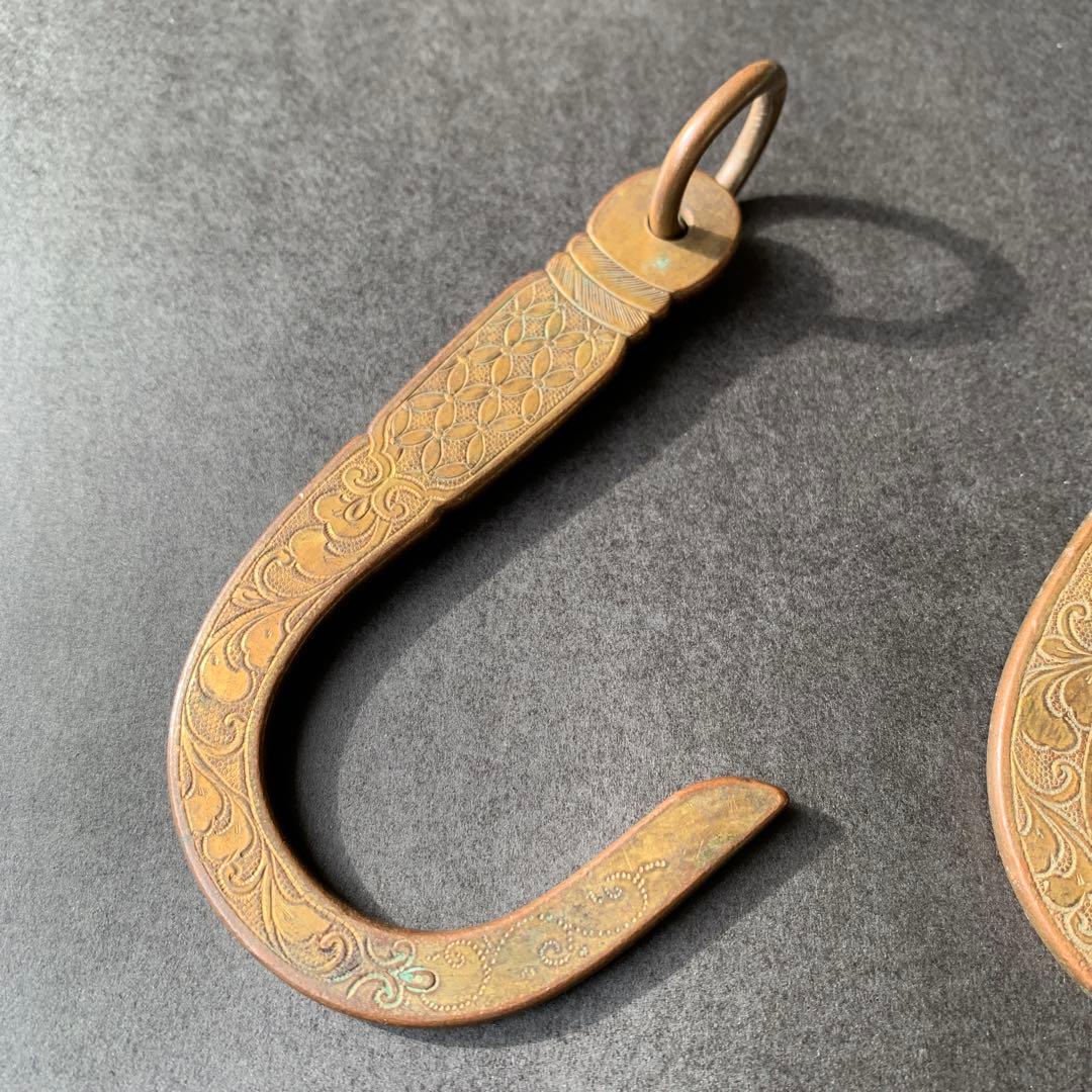 アンティーク 金工 金具 吊り金具 七宝つなぎ