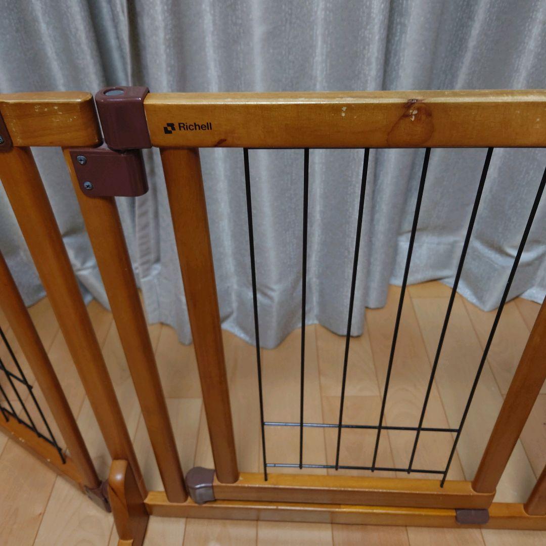 Richell リッチェル ペット用 木製おくだけドア付ゲート S