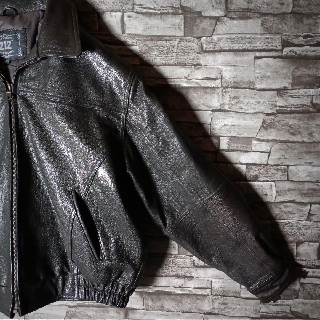 シンプルでゴツくて重い革ジャン☆リアルレザージャケット シングルライダース
