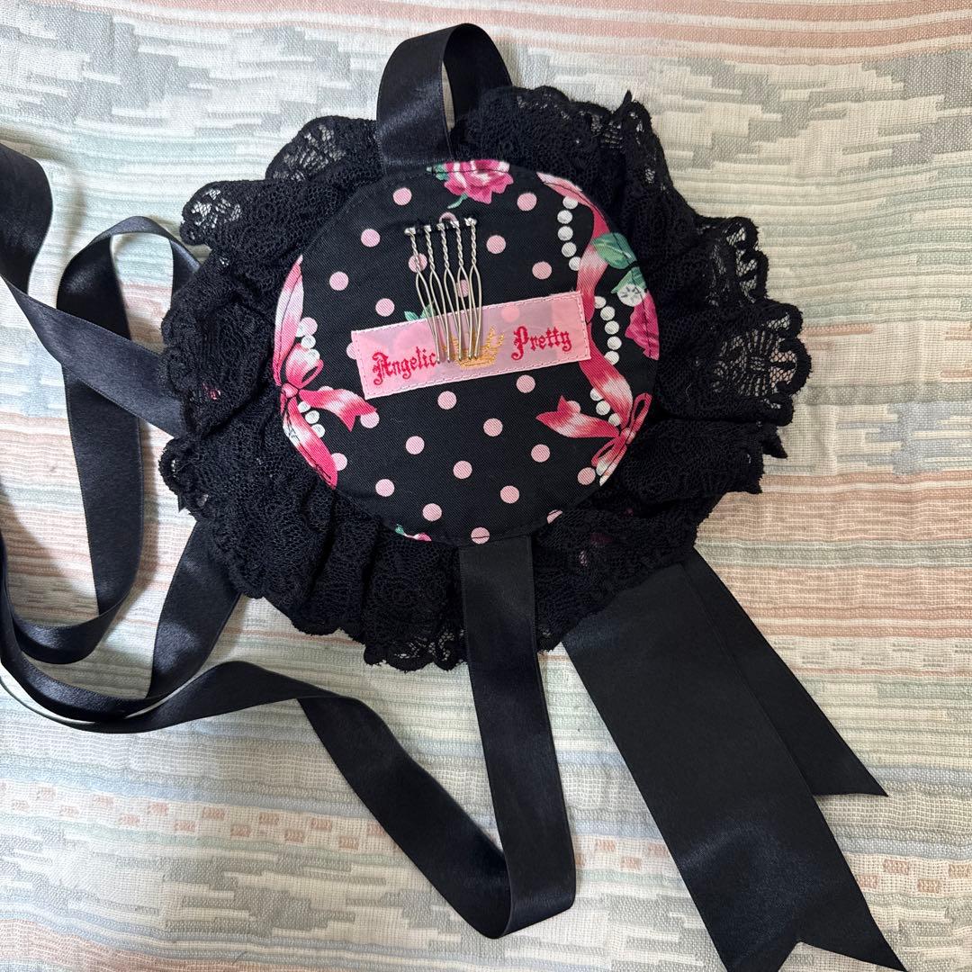 Angelic Pretty レディローズ 黒 ヘッドドレス