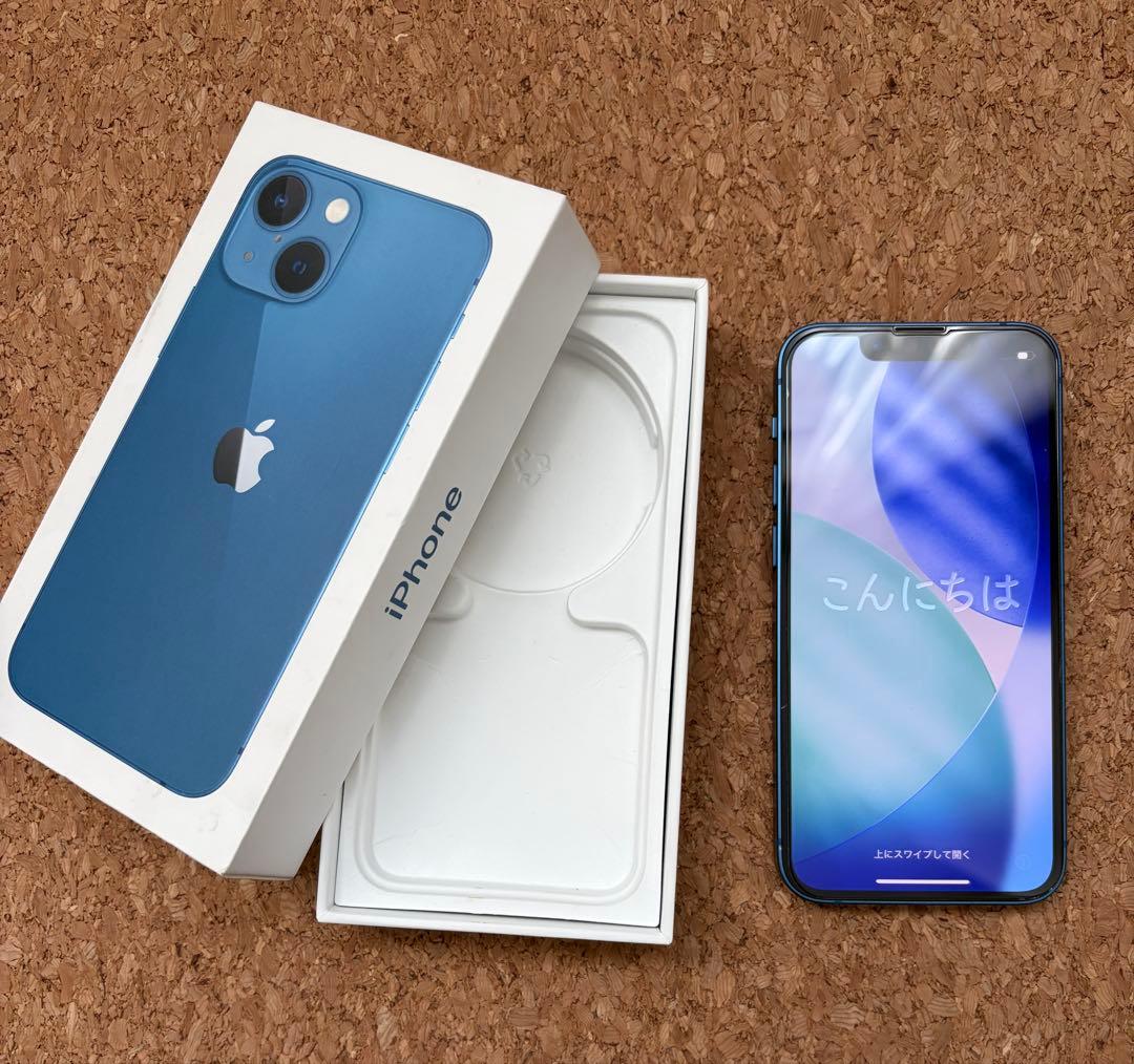 ポ*)様 iPhone13 mini 128GB バッテリー100% ブルー S